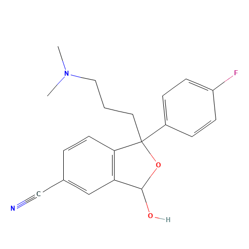 3-Hydroxy Citalopram (CAS: 411221-53-9) - Chemical Structure and Molecular Formula 