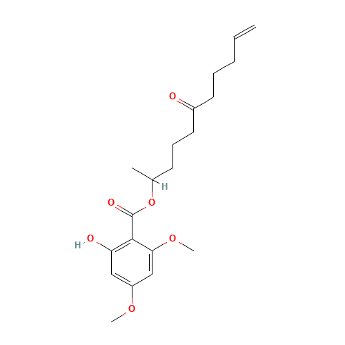rac 2-Hydroxy-4,6-dimethoxy-benzoic Acid 1-Methyl-5-oxo-9-decen-1-yl Ester (CAS: 312305-40-1) - Related Chemical Product