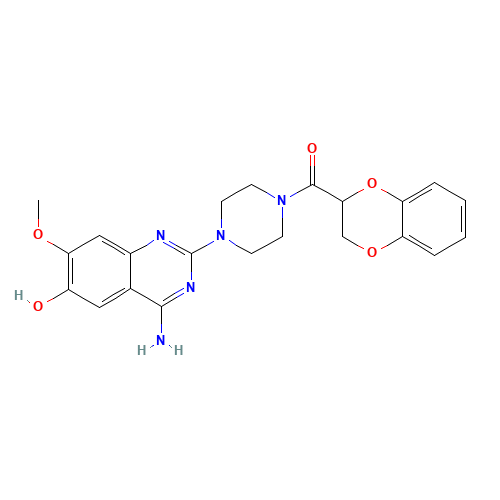 6-Hydroxy Doxazosin (CAS: 102932-26-3) - Chemical Structure and Molecular Formula 