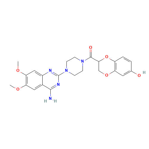 7'-Hydroxy Doxazosin (CAS: 102932-28-5) - Chemical Structure and Molecular Formula 