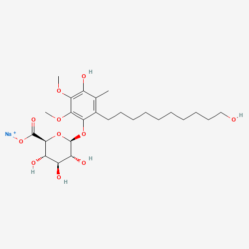 4-Hydroxy-2-(10-hydroxydecyl)-5,6-dimethoxy-3-methylphenyl b-D-Glucuronide Monosodium Salt (CAS: 153010-32-3) - Related Chemical Product