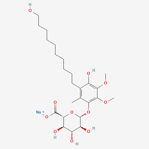 4-Hydroxy-3-(10-hydroxydecyl)-5,6-dimethoxy-2-methylphenyl b-D-Glucuronide Monosodium Salt (CAS: 153010-37-8) - Related Chemical Product