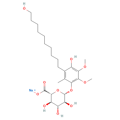 4-Hydroxy-3-(10-hydroxydecyl)-5,6-dimethoxy-2-methylphenyl b-D-Glucuronide Monosodium Salt (CAS: 153010-37-8) - Related Chemical Product