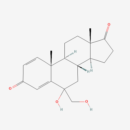 6-Hydroxy-6-(hydroxymethyl)-androsta-1,4-diene-3,17-dione (CAS: 184972-11-0) - Chemical Structure and Molecular Formula 
