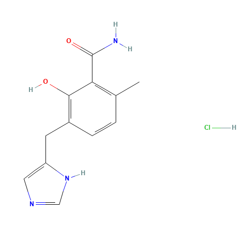 2-Hydroxy-3-(1H-imidazol-5-ylmethyl)-6-methylbenzamide Hydrochloride (CAS: 127170-87-0) - Related Chemical Product