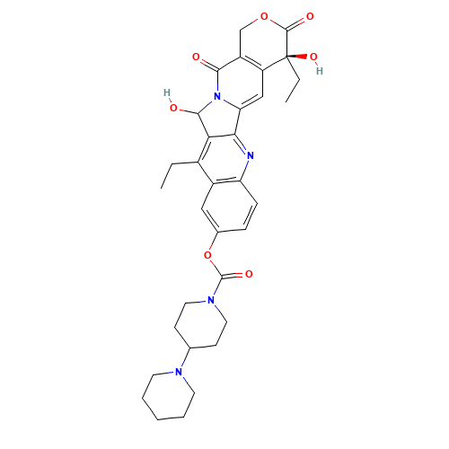 12-Hydroxy Irinotecan (CAS: 185336-12-3) - Chemical Structure and Molecular Formula 