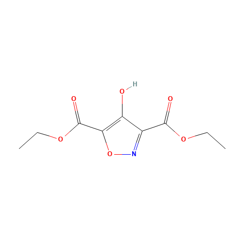 4-Hydroxy-3,5-isoxazoledicarboxylic Acid 3,5-Diethyl Ester (CAS: 23468-99-7) - Chemical Structure and Molecular Formula 