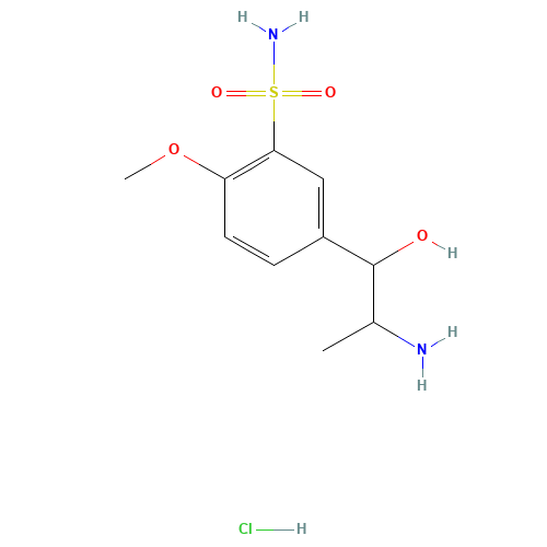 3-Hydroxy-3-(4'-methoxy-3'-sulfonamidophenyl)-2-propylamine, Hydrochloride (CAS: 86225-64-1) - Related Chemical Product