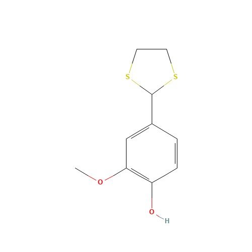 2-(4-Hydroxy-3-methoxyphenyl)-1,3-dithiolane (CAS: 22068-62-8) - Related Chemical Product