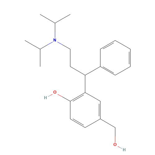 rac 5-Hydroxymethyl Tolterodine, 90% by HPLC (CAS: 200801-70-3) - Chemical Structure and Molecular Formula 