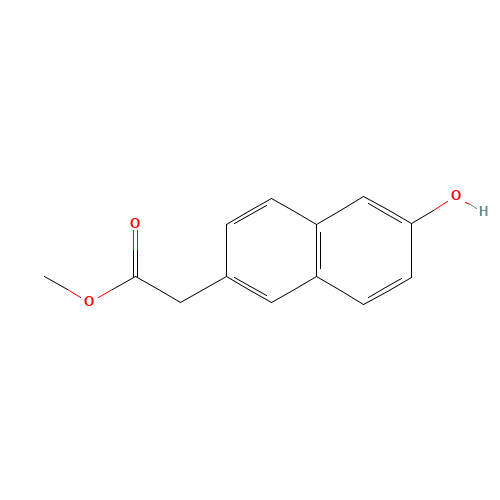 6-Hydroxy-2-naphthaleneacetic Acid Methyl Ester (CAS: 91903-08-1) - Chemical Structure and Molecular Formula 