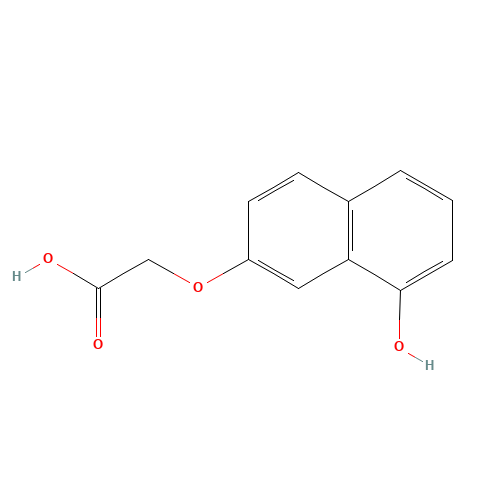 2-[(8-Hydroxy-2-naphthalenyl)oxy]acetic Acid (CAS: 72836-77-2) - Chemical Structure and Molecular Formula 