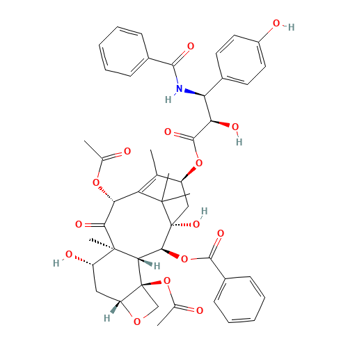 3'-p-Hydroxy Paclitaxel (CAS: 132160-32-8) - Chemical Structure and Molecular Formula 