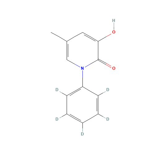 3-Hydroxy-5-methyl-N-phenyl-2-1H-pyridone-d5 (CAS: 1020719-53-2) - Chemical Structure and Molecular Formula 