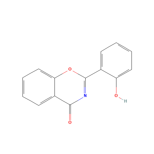 2-(2-Hydroxyphenyl)-4H-1,3-benzoxazin-4-one (CAS: 1218-69-5) - Chemical Structure and Molecular Formula 