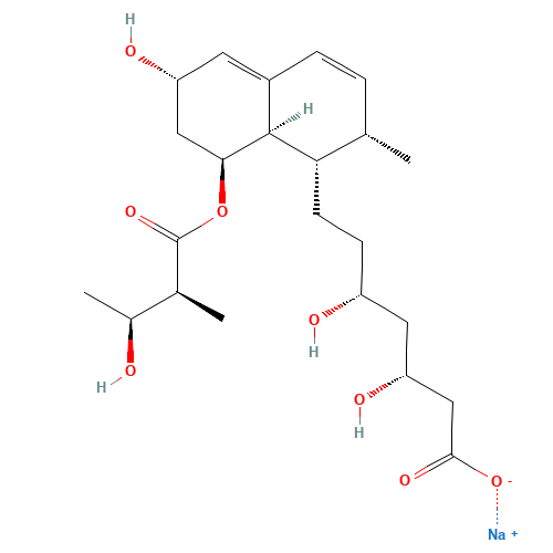 (S)-3''-Hydroxy Pravastatin Sodium Salt (CAS: 722504-45-2) - Chemical Structure and Molecular Formula 