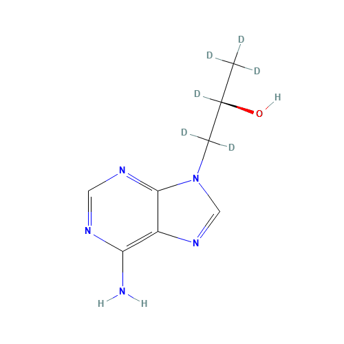 9-[2-(Hydroxypropyl-d6] Adenine (CAS: 1020719-54-3) - Chemical Structure and Molecular Formula 