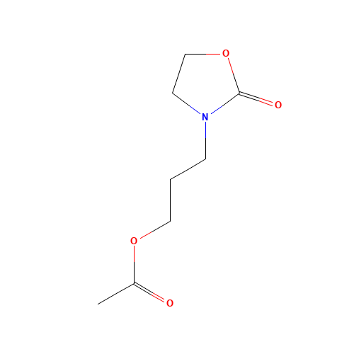 3-(3-Hydroxypropyl)-2-oxazolidinone Acetate (CAS: 87010-30-8) - Chemical Structure and Molecular Formula 
