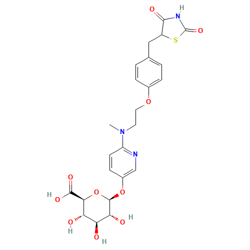 5-Hydroxy Rosiglitazone b-D-Glucuronide (mixture of diastereomers) (CAS: 288853-59-8) - Related Chemical Product