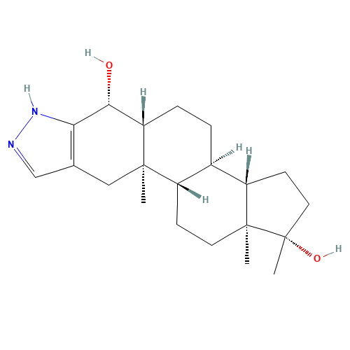 4a-Hydroxy Stanozolol (CAS: 125636-92-2) - Chemical Structure and Molecular Formula 