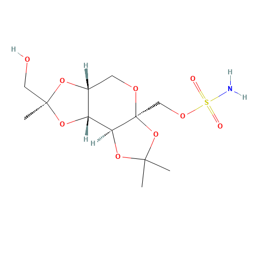 R-Hydroxy Topiramate (CAS: 198215-60-0) - Chemical Structure and Molecular Formula 