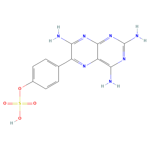 4-Hydroxy Triamterene Sulfate, Sodium Salt (CAS: 1476-48-8) - Chemical Structure and Molecular Formula 