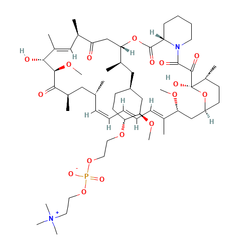 42-O-[2-[[Hydroxy[2-(trimethylammonio)ethoxy]phosphinyl]oxy]ethyl] Rapamycin Inner Salt >75% (CAS: 1062645-51-5) - Related Chemical Product