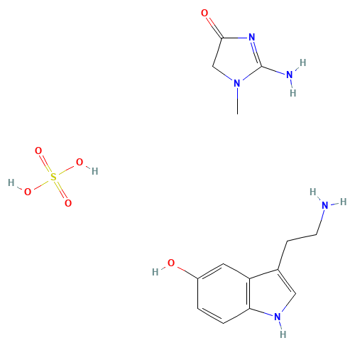 4-Hydroxytryptamine Creatinine (CAS: 55206-11-6) - Chemical Structure and Molecular Formula 