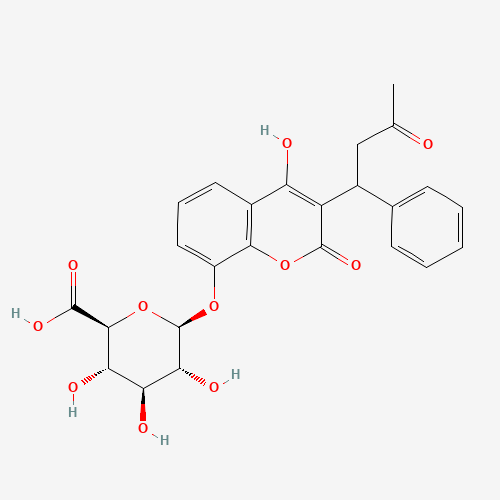 8-Hydroxy Warfarin b-D-Glucuronide (CAS: 1007224-60-3) - Chemical Structure and Molecular Formula 