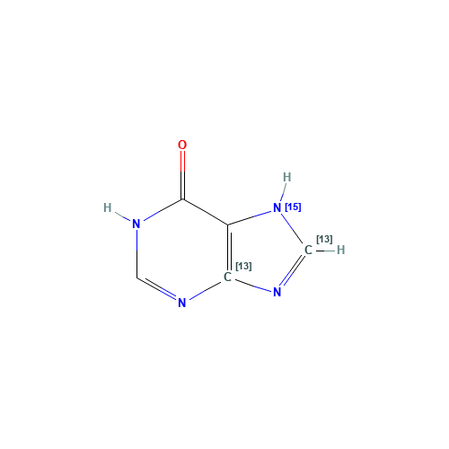 Hypoxanthine-13C2,15N (CAS: 1246820-04-1) - Chemical Structure and Molecular Formula 