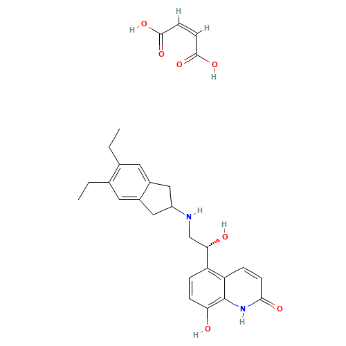 Indacaterol Maleic Acid Salt (CAS: 753498-25-8) - Chemical Structure and Molecular Formula 