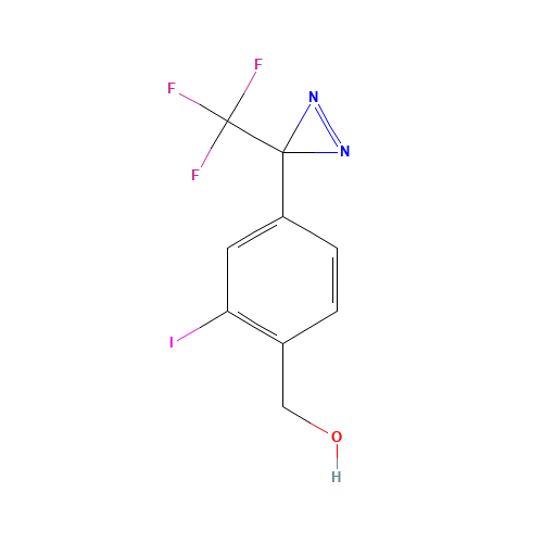 2-Iodo-4-[3-(trifluoromethyl)-3H-diazirin-3-yl]benzyl Alcohol (CAS: 197968-46-0) - Chemical Structure and Molecular Formula 