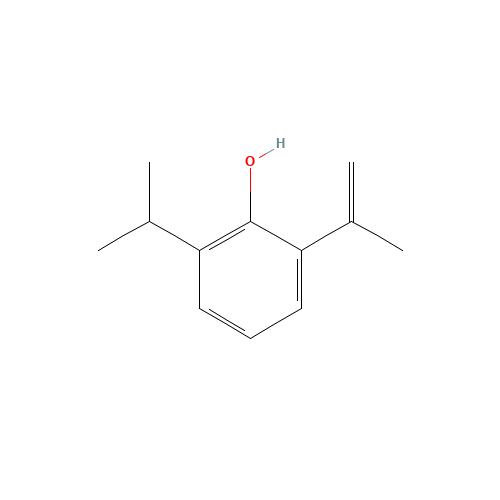 2-Isopropenyl-6-isopropylphenol (CAS: 74926-89-9) - Chemical Structure and Molecular Formula 