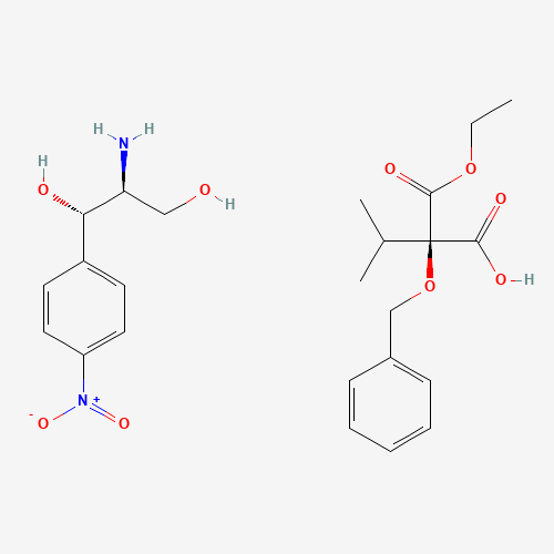 (2R)-2-Isopropyl-2-(benzyloxy)-propanedioic Acid 1-Ethyl Ester (1S,2S)-2-Amino-1-(4-nitrophenyl)-1,3-propanediol Salt (CAS: 86195-29-1) - Related Chemical Product