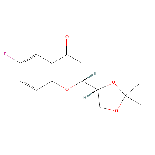 (1'R,2R)-2-[(1',2'-O-Isopropylidene)dihydroxyethyl]-6-fluorochroman-4-one (CAS: 797054-18-3) - Related Chemical Product