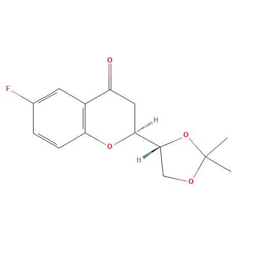 (1'R,2S)-2-[(1',2'-O-Isopropylidene)dihydroxyethyl]-6-fluorochroman-4-one (CAS: 797054-19-4) - Related Chemical Product