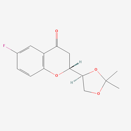 (1'S,2R)-2-[(1',2'-O-Isopropylidene)dihydroxyethyl]-6-fluorochroman-4-one (CAS: 797054-21-8) - Related Chemical Product
