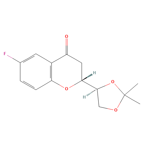 (1'S,2R)-2-[(1',2'-O-Isopropylidene)dihydroxyethyl]-6-fluorochroman-4-one (CAS: 797054-21-8) - Related Chemical Product