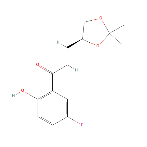 (E)-(4R)-4,5-Isopropylidene-dioxy-1-(2-hydroxy-5-fluorophenyl)propenone (CAS: 797054-16-1) - Related Chemical Product