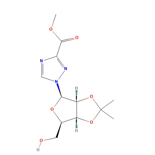1-[2,3-O-Isopropylidene-b-D-ribofuranosyl]-1,2,4-triazole-3-carboxylic Acid Methyl Ester (CAS: 594860-43-2) - Related Chemical Product