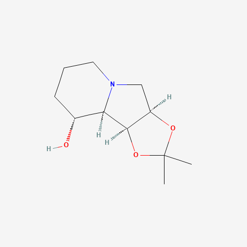1,2-Isopropylidene Swainsonine (CAS: 85624-09-5) - Chemical Structure and Molecular Formula 