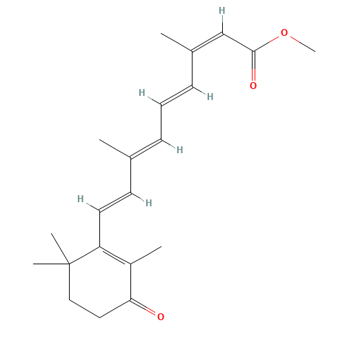 4-Keto 13-cis-Retinoic Acid Methyl Ester (CAS: 71748-57-7) - Chemical Structure and Molecular Formula 