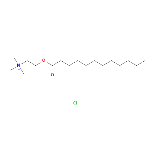 Lauroylcholine Chloride (CAS: 25234-60-0) - Chemical Structure and Molecular Formula 
