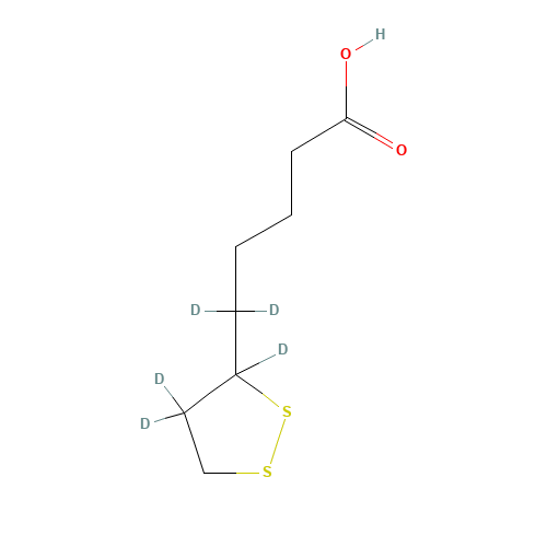 rac a-Lipoic Acid-d5 (CAS: 1189471-66-6) - Chemical Structure and Molecular Formula 