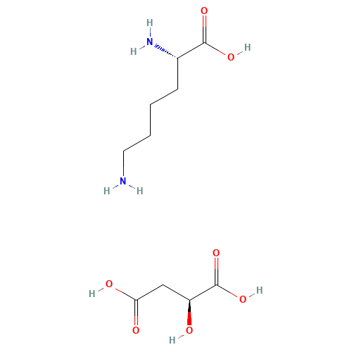 L-Lysine L-Malate (CAS: 71555-10-7) - Chemical Structure and Molecular Formula 