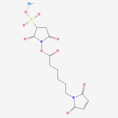 6-Maleimidocaproic Acid Sulfo-N-Succinimidyl Ester (CAS: 215312-86-0) - Chemical Structure and Molecular Formula 