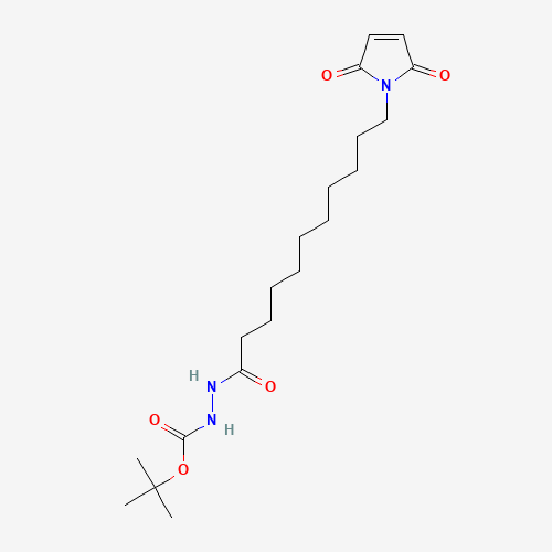 11-Maleimidoundecane-1-carbonyl-1-(t-butyl)carbazate (CAS: 1076198-39-4) - Chemical Structure and Molecular Formula 