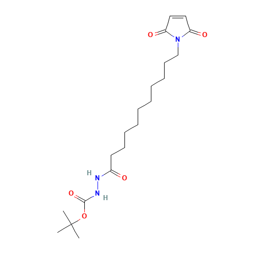 11-Maleimidoundecane-1-carbonyl-1-(t-butyl)carbazate (CAS: 1076198-39-4) - Chemical Structure and Molecular Formula 