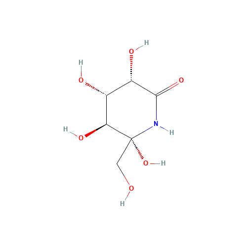 D-Manno-γ-lactam (CAS: 62362-63-4) - Chemical Structure and Molecular Formula 