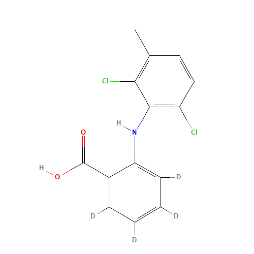 Meclofenamic Acid-d4 (CAS: 1185072-18-7) - Chemical Structure and Molecular Formula 